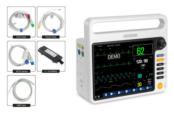 12.1 inci multi-parameter monitor pasien jantung dengan fungsi kompatibel HL7, OEM / SKD diterima